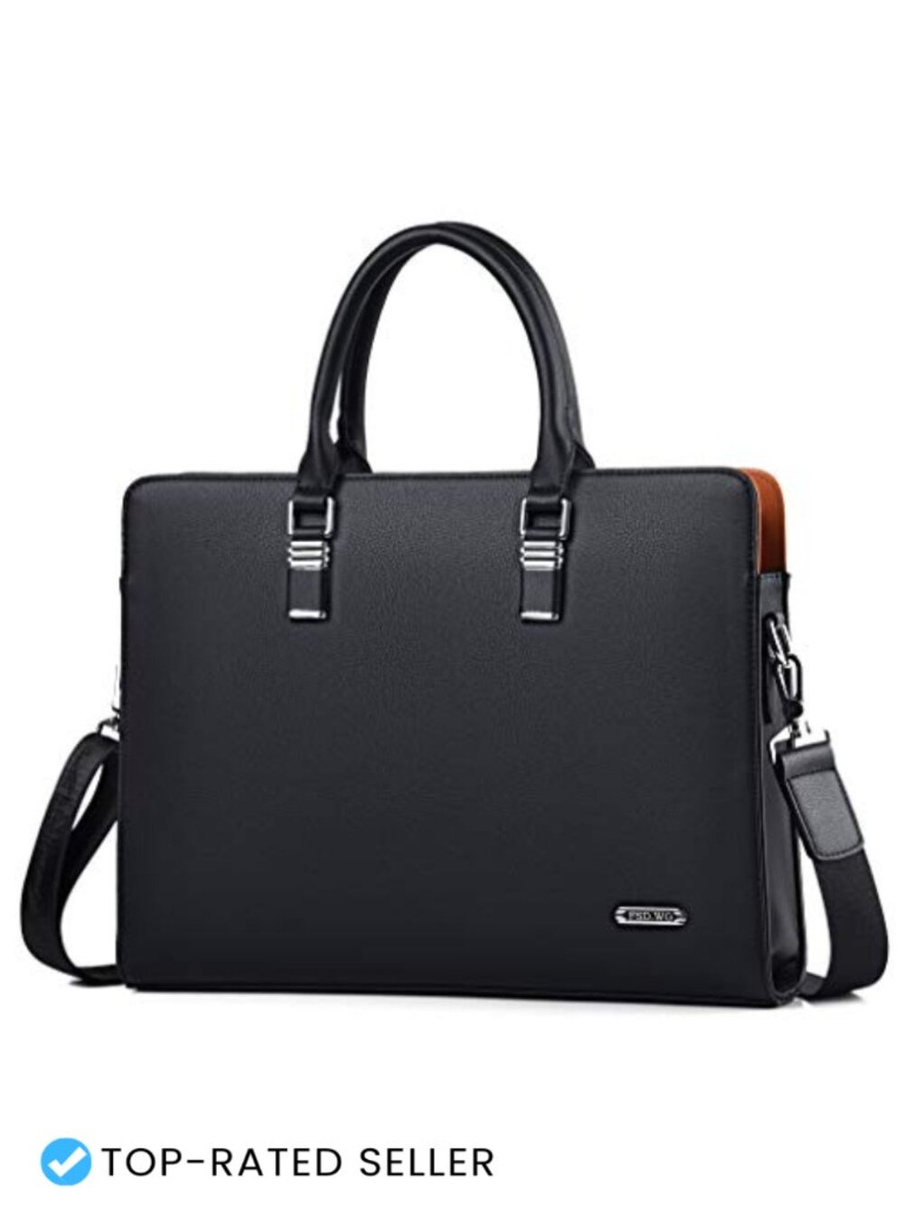 Genuine Leather Briefcase for Men Laptop Bag Shoulder Satchel